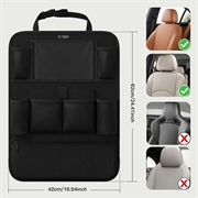 Tech-Protect UCA200 Backseat Car Organizer with Multiple Compartments - Black