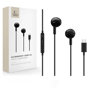 Tech-Protect Ultraboost Core G4 USB-C Wired Earphones - Black