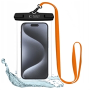 Tech-Protect Universal Waterproof Case - 6.9" - Black / Orange