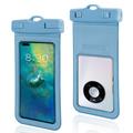 Textured IPX8 Waterproof Case w. Strap - 7" - Light Blue