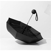 Travel 5-Fold Mini Umbrella with UV Protection - Black