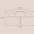 Travel 5-Fold Mini Umbrella with UV Protection - Pink