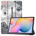 Tri-Fold Series Samsung Galaxy Tab S6 Lite 2020/2022 Folio Case - Eiffel Tower