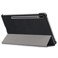 Tri-Fold Series Samsung Galaxy Tab S7 FE Smart Folio Case - Black