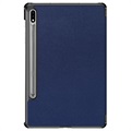 Tri-Fold Series Samsung Galaxy Tab S7 FE Smart Folio Case - Blue