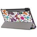 Tri-Fold Series Samsung Galaxy Tab S7 FE Smart Folio Case - Butterflies / Flowers
