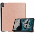 Tri-Fold Series Nokia T20 Smart Folio Case - Rose Gold