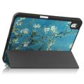 Tri-Fold Series iPad (2022) Smart Folio Case - White Flowers