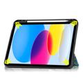 Tri-Fold Series iPad (2022) Smart Folio Case - White Flowers