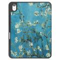 Tri-Fold Series iPad (2022) Smart Folio Case - White Flowers