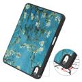 Tri-Fold Series iPad (2022) Smart Folio Case - White Flowers