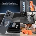 Triple Folding MagSafe Ring with Stand for Phone - Orange