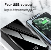 Triple USB Fast Power Bank 50000mAh - PD 18W (Bulk Satisfactory) - Black