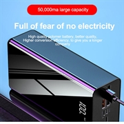 Triple USB Fast Power Bank 50000mAh - PD 18W (Bulk Satisfactory) - Black