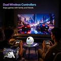 U6 Android 14 Smart Projector H723 with 2x Wireless Game Controller