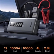 Ugreen ES703 4-in-1 Jump Starter - Air Compressor, 10000mAh Power Bank, LED Light - Black