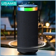 USAMS YX018 Portable Bluetooth 5.4 Speaker - RGB Lights, 10W Sound - Black