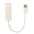 USB 2.0 to RJ45 Ethernet Adapter Cable - White