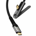 USB-C 3.2 Cable with Foldable Stand - 20Gbps, 4K 60Hz, 2m - Black