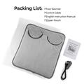 USB Electric Foot Warmer with 4 Heat Levels, Timer - Grey