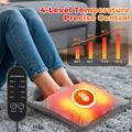USB Electric Foot Warmer with 4 Heat Levels, Timer - Grey