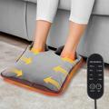 USB Electric Foot Warmer with 4 Heat Levels, Timer - Grey