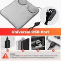 USB Electric Foot Warmer with 4 Heat Levels, Timer - Grey