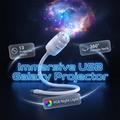 USB Galaxy Projector Night Light - 13 Star Discs, 360 Flexible Gooseneck Design - White