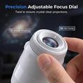 USB Galaxy Projector Night Light - 13 Star Discs, 360 Flexible Gooseneck Design - White