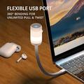 USB Galaxy Projector Night Light - 7 Star Discs, 360 Flexible Gooseneck Design - White