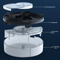 USB Rechargeable Automatic Rotating Fly Trap for Indoor Use - Black