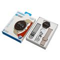 UWIER HR17 Active Smartwatch with Two Strap, LED Flashlight - Silver