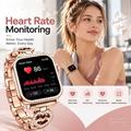 UWIER NovaMini Women Smartwatch with Rhinestone Bezel - Gold