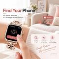 UWIER NovaMini Women Smartwatch with Rhinestone Bezel - Gold