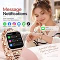 UWIER NovaMini Women Smartwatch with Rhinestone Bezel - Gold