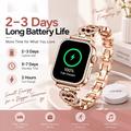 UWIER NovaMini Women Smartwatch with Rhinestone Bezel - Gold