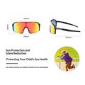 UY 057KC Kids Polarized Sports Sunglasses for Cycling - Black