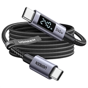 Ugreen 240W USB-C Cable with Display - 480Mbps - 2m - Grey