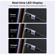 Ugreen 240W USB-C Cable with Display - 480Mbps - 2m - Grey