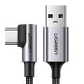 Ugreen Angled USB-A to USB-C Cable - 2m, 3A - Grey