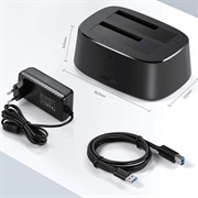 Ugreen CM198 HDD/SSD Docking Station for SATA 2.5"/3.5" HDDs and SSDs - Black