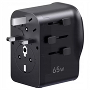 Ugreen S550 Travel Adapter - 65W, 3.25A, USB-A, 2x USB-C - Black