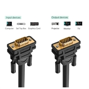 Ugreen VG101 VGA Cable - 10m - 1080p - Black