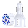 Universal 5xUSB Fast Car Charger - QC3.0 - White