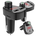 Universal Car Charger and Bluetooth FM Transmitter G13 - Black