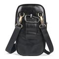 Universal Dual-Compartment Waist Bag - Removable Shoulder Strap - Black
