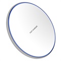 Universal Metal Round Fast Qi Wireless Charging Pad XK-01 - 10W - White