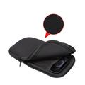 Universal Nylon Mobile Sleeve with Zipper and Lanyard - 4.7-5.4" - Black