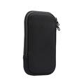 Universal Nylon Mobile Sleeve with Zipper and Lanyard - 4.7-5.4" - Black