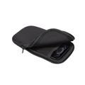 Universal Nylon Mobile Sleeve with Zipper and Lanyard - 4.7-5.4" - Black